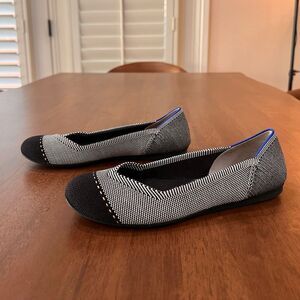 Rothy’s The Loafer Gray Mist Cap Toe Knit Flats Women’s Shoes Size 6 Eco Comfort